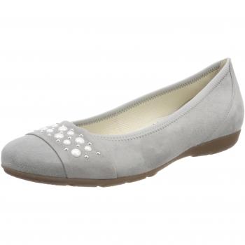 Gabor Casual Damen Ballerinas, Grau (Stone), 40.5 EU