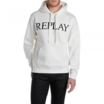 Replay Hoodie M3104.000.23832 Blanc Classique M Hommes