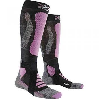 X-Bionic Ski Touring Silver 4.0 Damen Socken, Anthrazit Melange/Magnolia, 42 EU