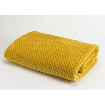 Plaid Moutarde 130x170 Collection Damier