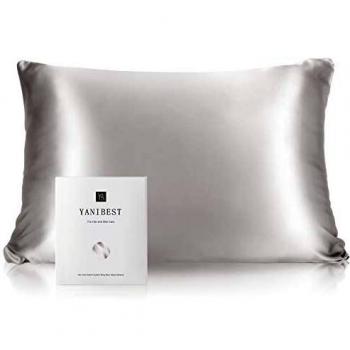 1 Pack of YANIBEST Silk Pillowcases for Hair and Skin, 21 Momme, 600 Thread Count, with Hidden Zipper Design