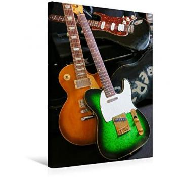 After the Live Concert: Gitarren Backstage, 50 × 75 cm, hochwertige Textil‑Leinwand von CALVENDO