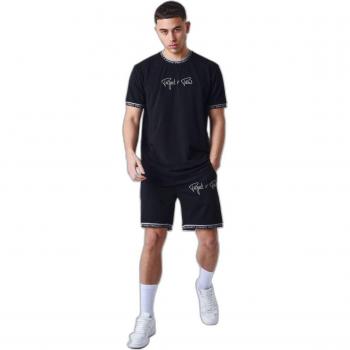 Pantaloncini sportivi Project X Paris, logo ricamato, nero, taglia XL