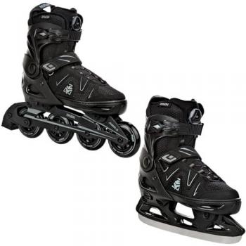 Raven Roller Pulse PRO FitGo, réglable, noir, pack complet avec patins à glace