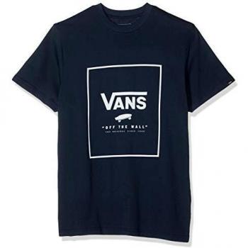 Sérigraphie Vans Mn Box en bleu acier – T‑shirt homme Small