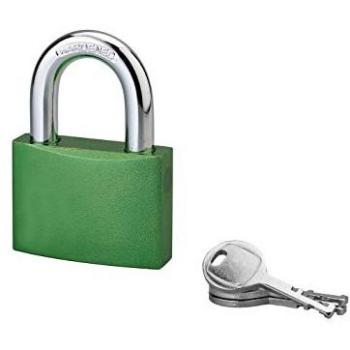 Lucchetto a chiave in alluminio 60mm con arco in acciaio temprato e 3 chiavi
