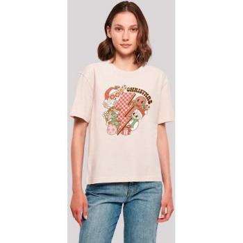 Pinkes T-Shirt Groovy Weihnachten von F4NT4STIC, Gr. S