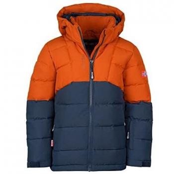 Gryllefjord Zimt/Dunkelblau Winterjacke – Trollkids Größe 128