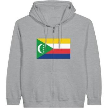 Unisex Capuchensweat Grau – Comores Flagge, Poly