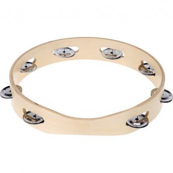 10 Handheld Tambourine with Metal Jingles