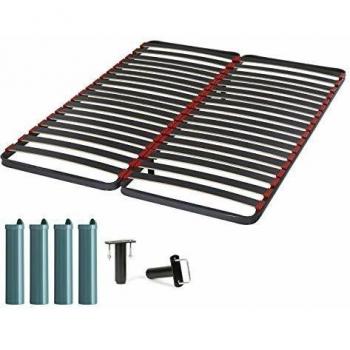 Sommier Bois Iota 36 Lattes – Pieds 2x90x200 cm – Ebac