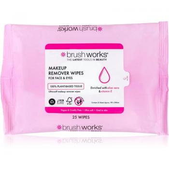 Salviette per Rimozione Makeup Brushworks 25 pz
