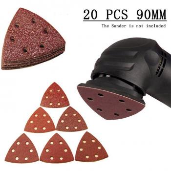 Set de ponçage triangle 20 pièces 90x90 mm