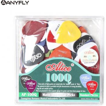 Alice AP-100Q 100 Piece Matte ABS Antiskid Guitar Picks for Acoustic and Electric