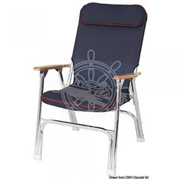 Sedia Super-Deck Pieghevole Imbottita in Alluminio Anodizzato 48.352.91