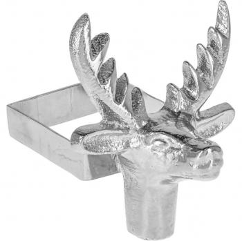 Aro Servilletero VEGA Deerhead Plateado 6 Piezas