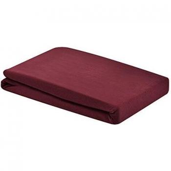 Drap-housse jersey 90-100 x 200 cm rouge 100% coton
