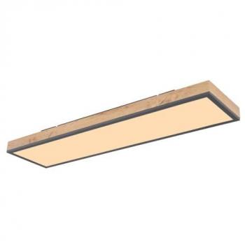Doro LED-Deckenleuchte aus Holz, grau, 1500 lm, 80 x 20 cm