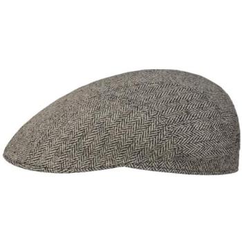 Stetson Herringbone UV Flatcap für Herren beige 55 cm