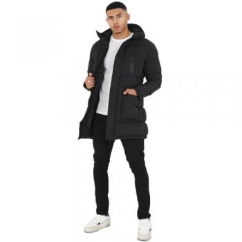 Brave Soul Men's Black 'Todd' Longline Hooded Jacket