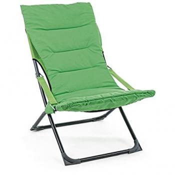 Sdraio Pieghevole Imbottita Relax Sfoderabile Verde Lime 60x90xh86 cm