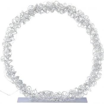 Deko-Lichtobjekt Metalldraht-Ring, 35 LEDs, Ø 45 cm, Timer integriert