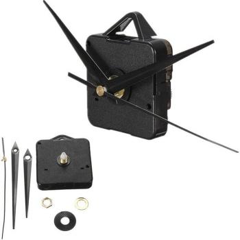 Quarz‑Wanduhr Reparaturset Schwarz Stille – Handsatz und Mechanik