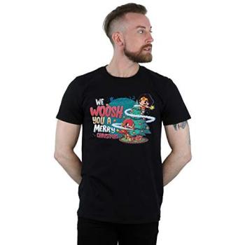 Merry Christmas We WHOOSH! Shirt – DC Comics Super Friends, Black, Small
