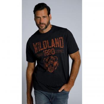 T-shirt nera con orso, Uomo, Mezze Maniche, Taglia 3XL, Cotone/Poliestere, JP1880