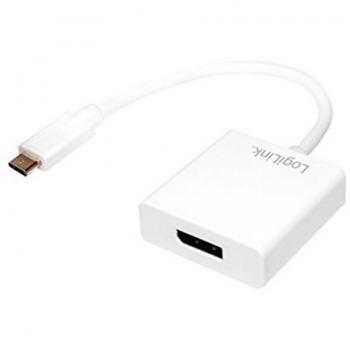 LogiLink 0.14 m, USB-C 3.1/DisplayPort USB-C 3.1 DisplayPort White Cable Interface/Gender Adapter – Cable Interface/Gender Adapter