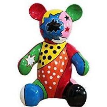 Statue Ours Multicolore