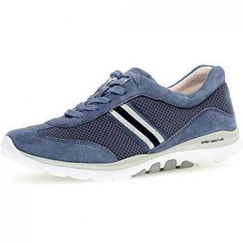 Gabor Damen Sportschuhe, Wedge Sneaker, lose Einlage, Nautic (silb/Blue), 40.5 EU / 7 UK