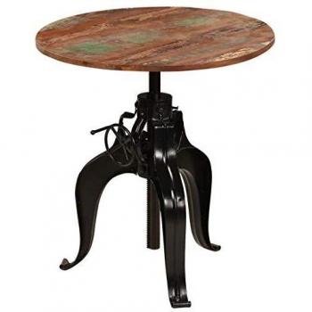 Table de Bar Écologique en Bois Massif 75 x (76-110) cm