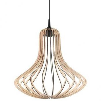 Silumen Suspension Bois Poire pour Ampoule E27 – Couleur Marron