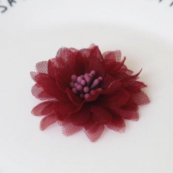 Haarblumen Set aus Chiffon 4CM