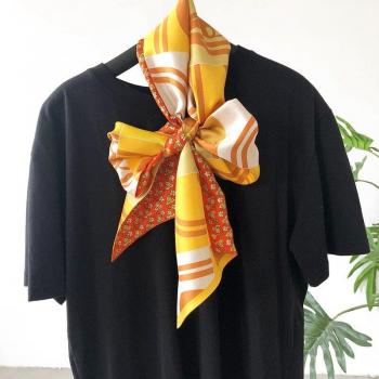 Ladies 100% Silk Neckerchief Hair Accessory 160*20cm