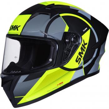 SMK Stellar Faro Casco Moto Integrale Grigio‑Giallo XL