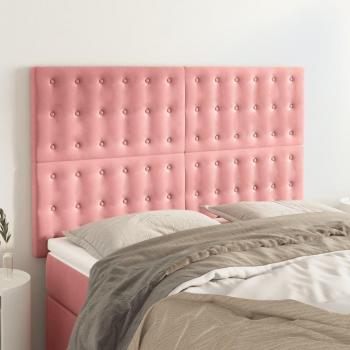 Testiere 4 pz Rosa 72x5x78/88 cm in Velluto cod mxl 73751