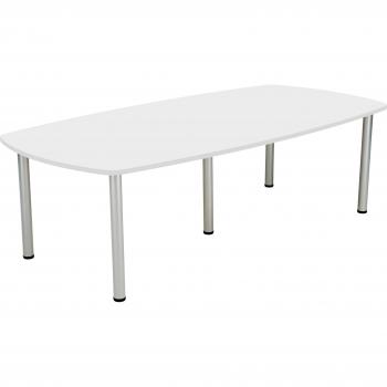 One Fraction Plus Rectangular Office Table – White, 2400 mm Length