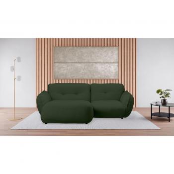 Ecksofa BETYPE Be Fluffy – Dunkelgrüner Stoff, B:269 cm