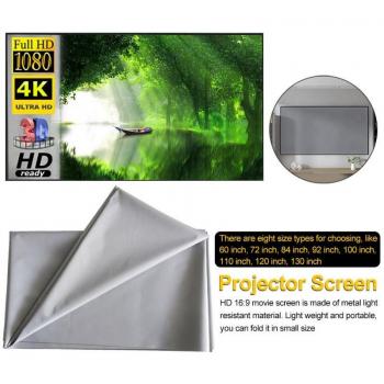 16:9 Portable Foldable Projection Screen for Movies