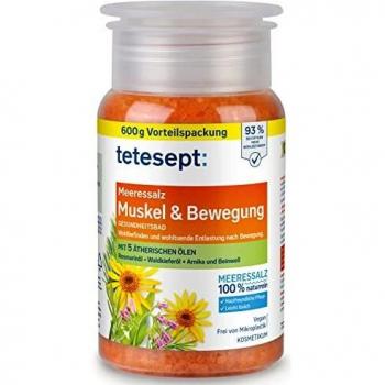 Tetesept Aroma Spa con Sales del Mar y Aceites Esenciales para el Bienestar Muscular 600g