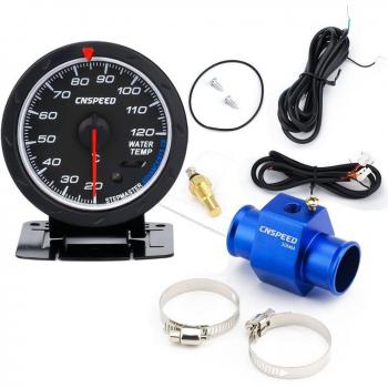 CNSPEED 60MM Car Water Temperature Gauge Red & White Lighting