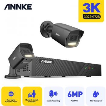 Kit Surveillance 5MP PoE – Deux Caméras IP Vision Nocturne Couleur avec Accès à Distance