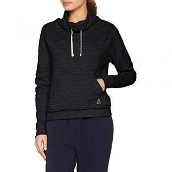 Reebok D95546 Women’s Marble Cowl Neck Hoodie – Black L
