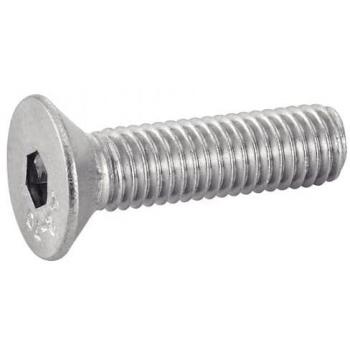 Pack de 50 vis à métaux, inox A4, 12×90 mm, tête fraisée six pans creux