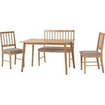 Austin Dining Set with Bench and Two Chairs