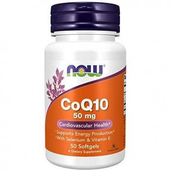 NOW Foods CoQ10 + Selenium/Vitamin E – 50 mg Softgels