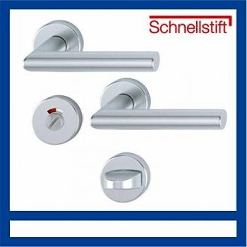 Hoppe Aluminium Drückergarnitur Amsterdam F1 Natur für Bad/WC