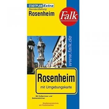 Falk Stadtplan Extra Standardfaltung Rosenheim mit Kolbermoor und Stephanskirchen